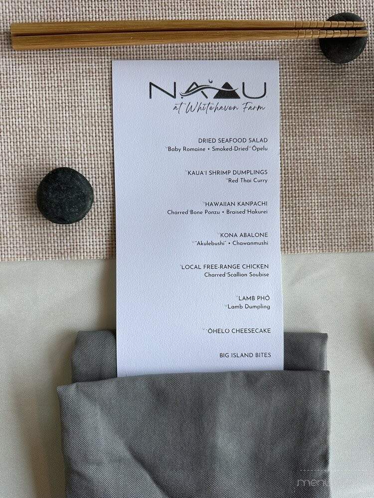 Na'au - Pepeekeo, HI menu_pic