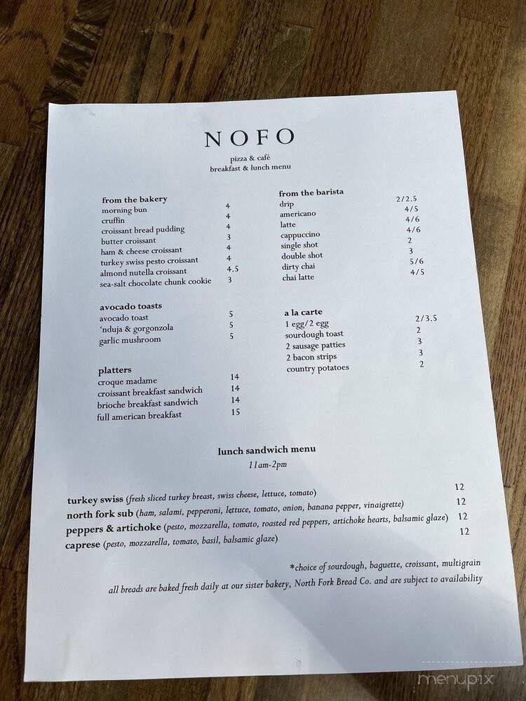 Nofo Pizza & Cafe - Norfolk, NE menu_pic