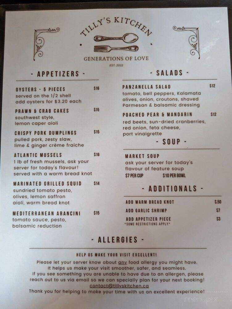 Tilly's Kitchen - New Glasgow, NS
