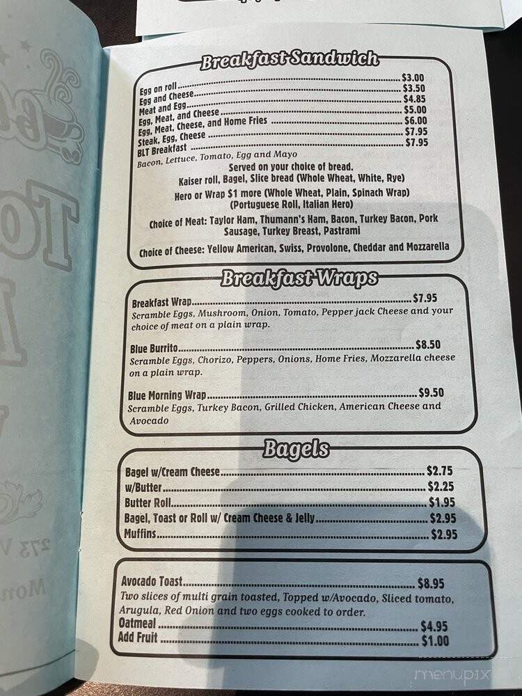 Blue Cafe - Wood-Ridge, NJ menu_pic