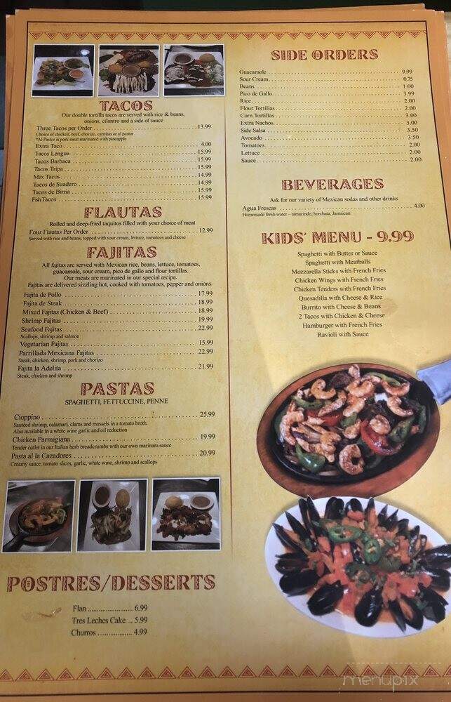 Cazadores - Villas, NJ menu_pic