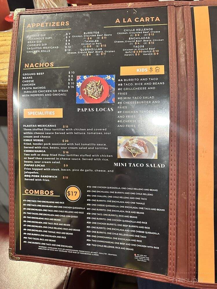 Hidalgo Grill Mexican Restaurant - Ellicottville, NY menu_pic