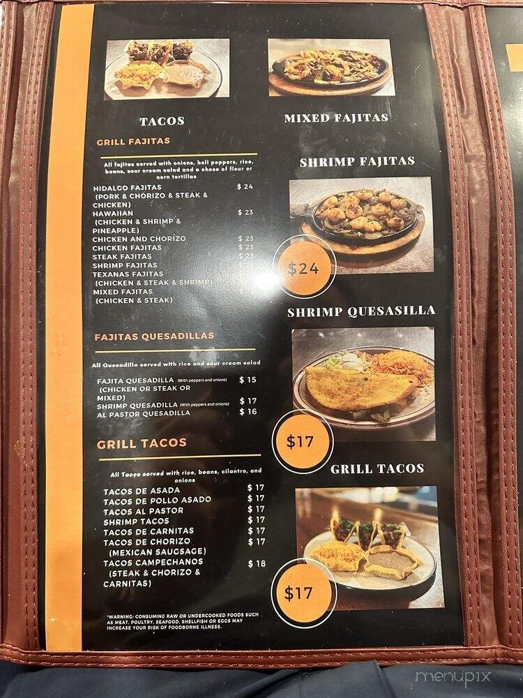 Hidalgo Grill Mexican Restaurant - Ellicottville, NY menu_pic