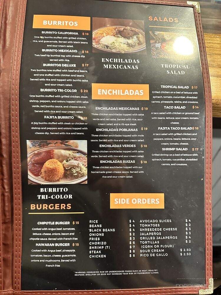Hidalgo Grill Mexican Restaurant - Ellicottville, NY menu_pic