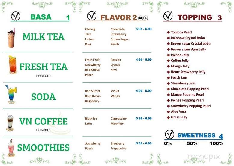 VieTea - Myrtle Beach, SC menu_pic