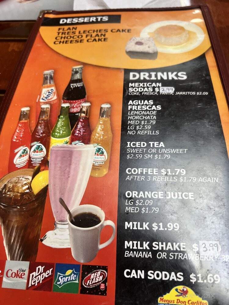 San Juan Mexican Restaurant - Marion, TX menu_pic