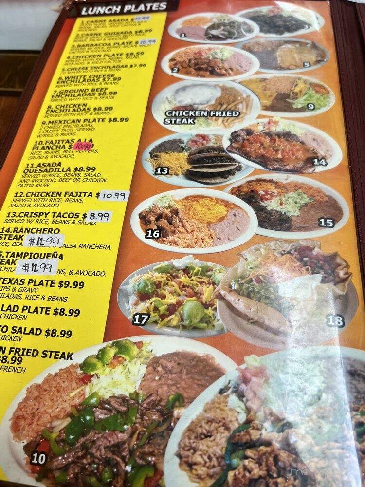 San Juan Mexican Restaurant - Marion, TX menu_pic