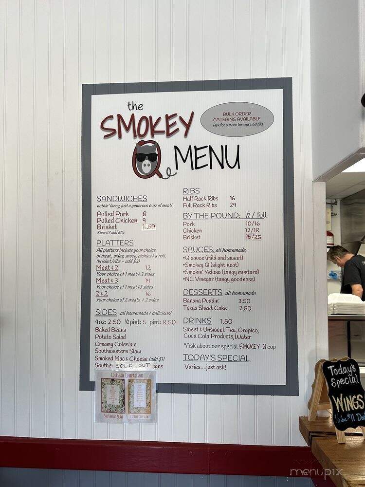 The Smokey Q - Dandridge, TN menu_pic