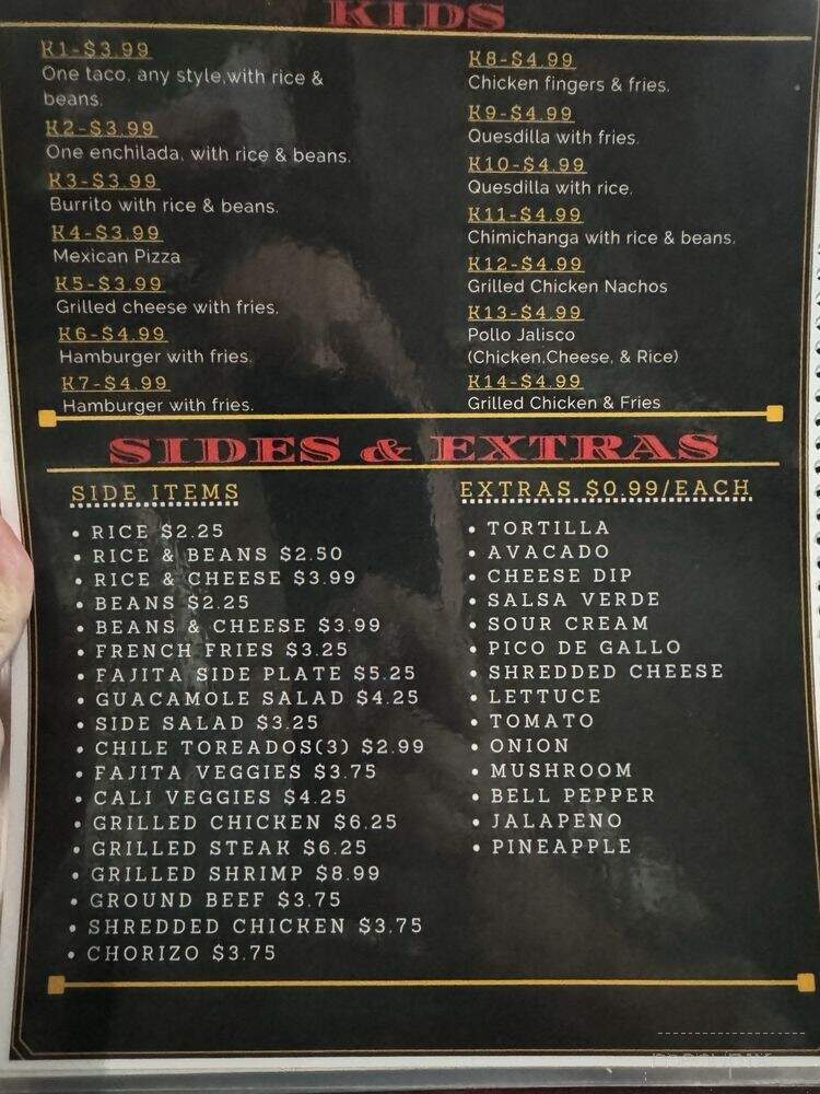 Diego's Bar and Grill - Somerset, KY menu_pic