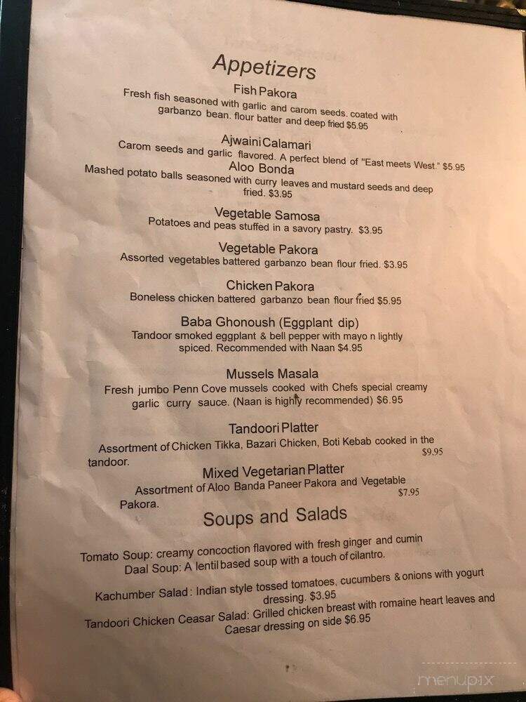 Bombay Grill's Tasty India - Oak Harbor, WA menu_pic