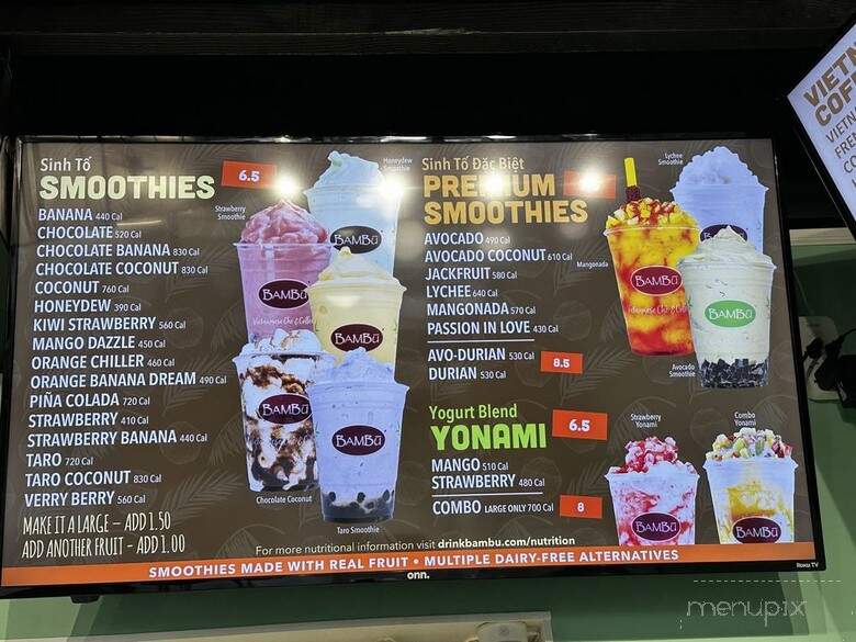 Bambu - Green Bay, WI menu_pic