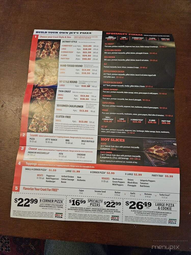 Jet's Pizza - Wheat Ridge, CO menu_pic