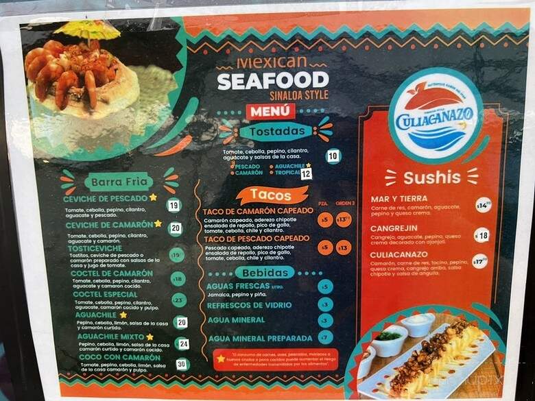 Culiacanazo - Austin, TX menu_pic