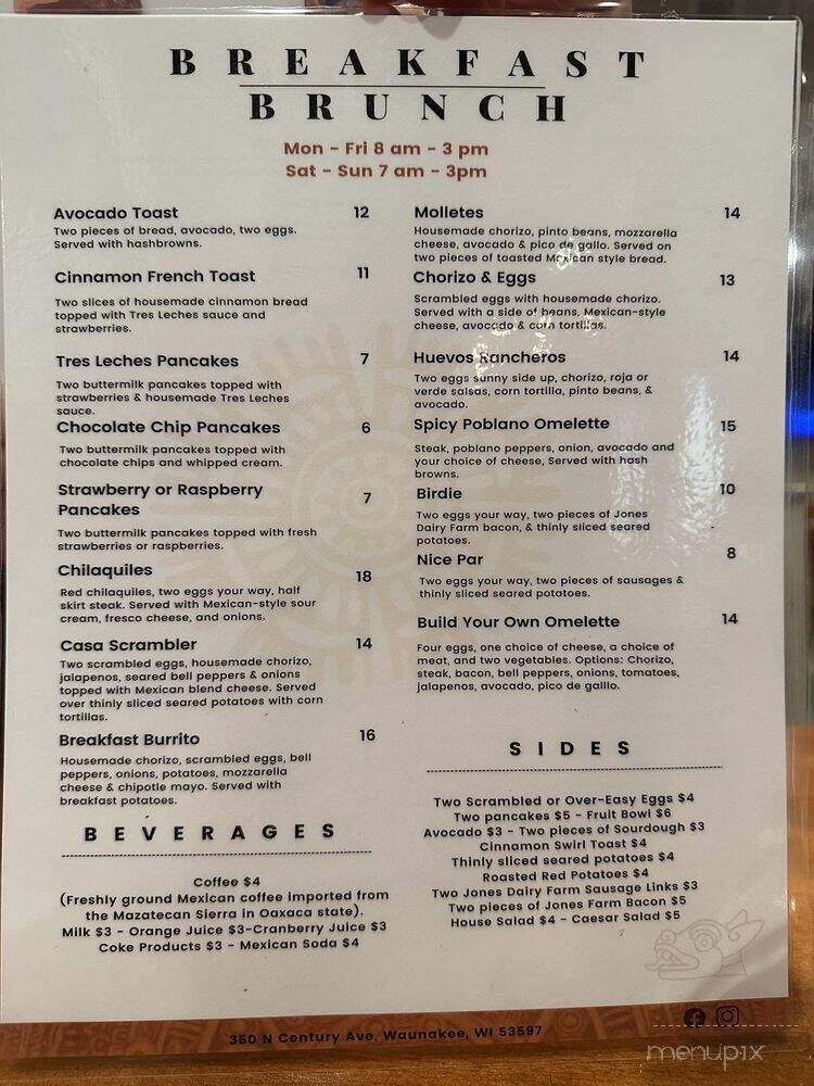 Locos Casa Club - Waunakee, WI menu_pic