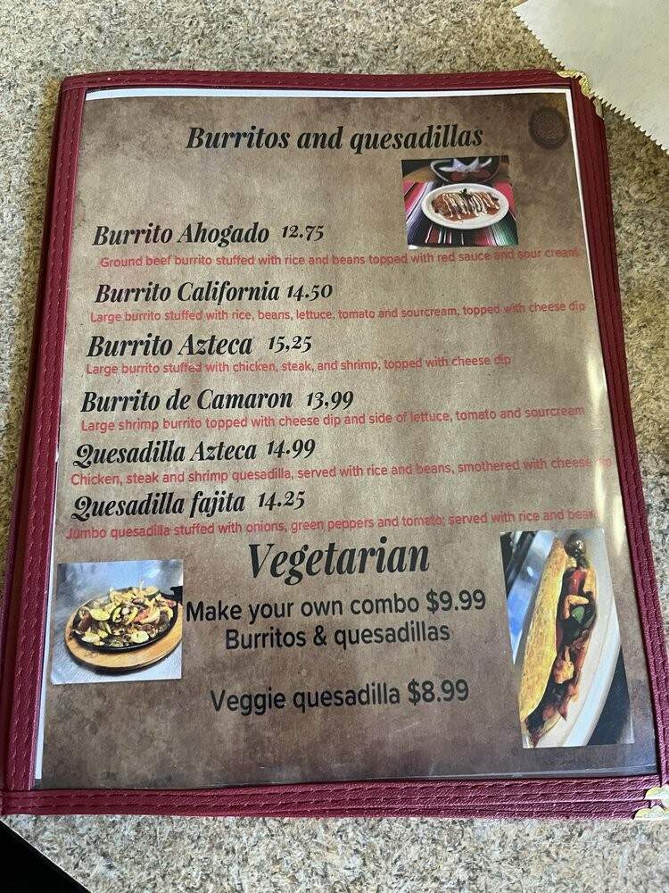 El Azteca Mexican Restaurant - Hinton, WV menu_pic