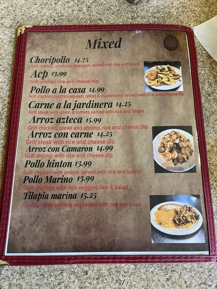 El Azteca Mexican Restaurant - Hinton, WV menu_pic