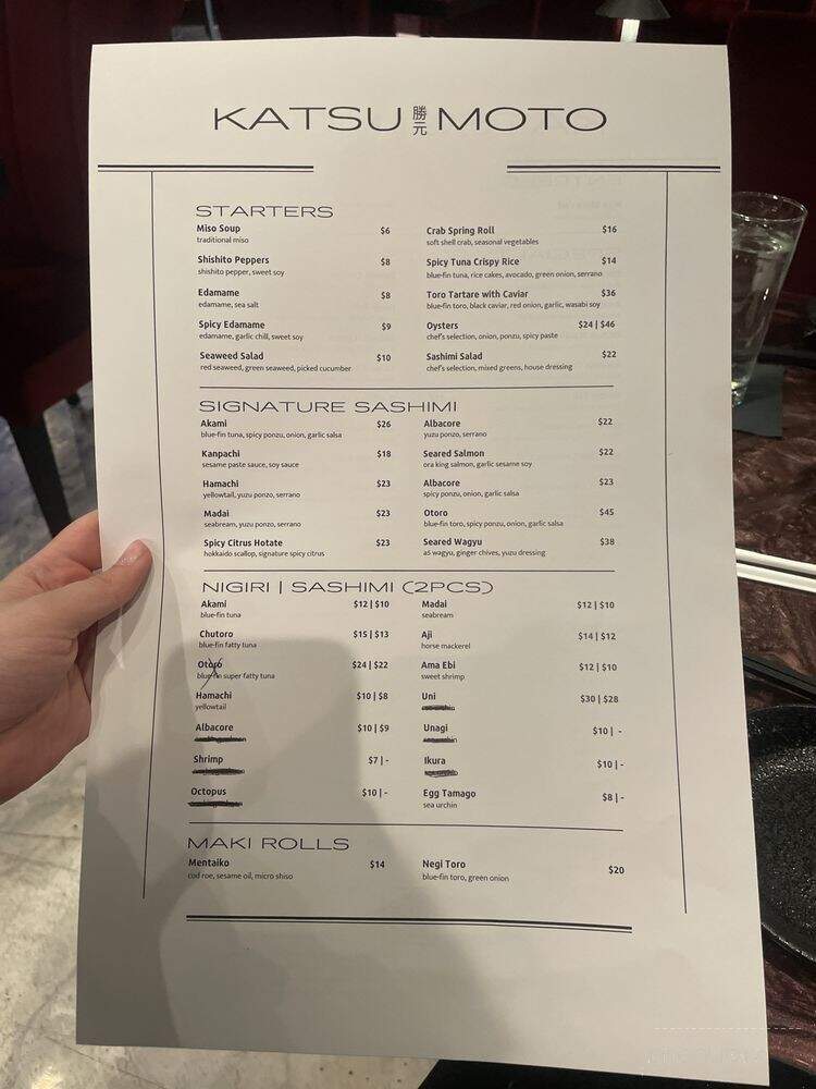 Katsu-Moto - Glendale, CA menu_pic