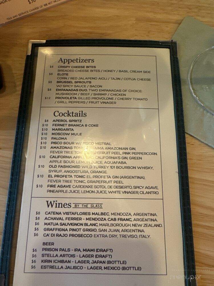 Chimba - Miami, FL menu_pic