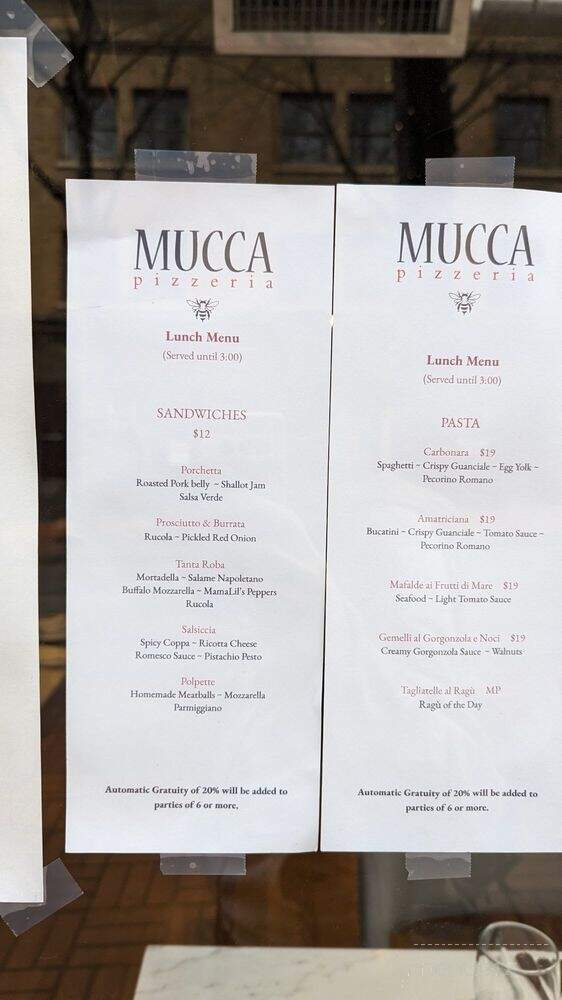Mucca Pizzeria - Portland, OR menu_pic