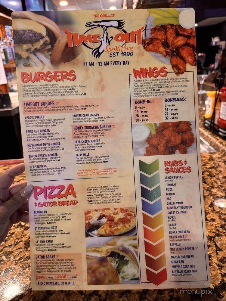 Time Out Sports Bar 5 - Texas City, TX menu_pic