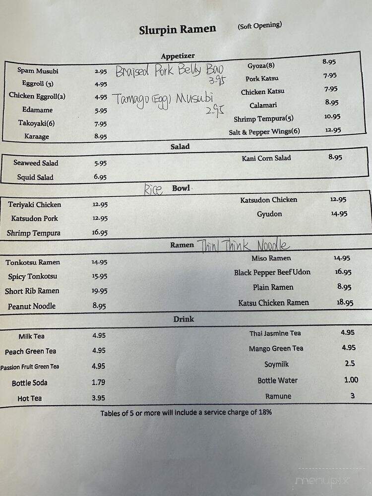 Slurpin' Ramen - Laredo, TX menu_pic