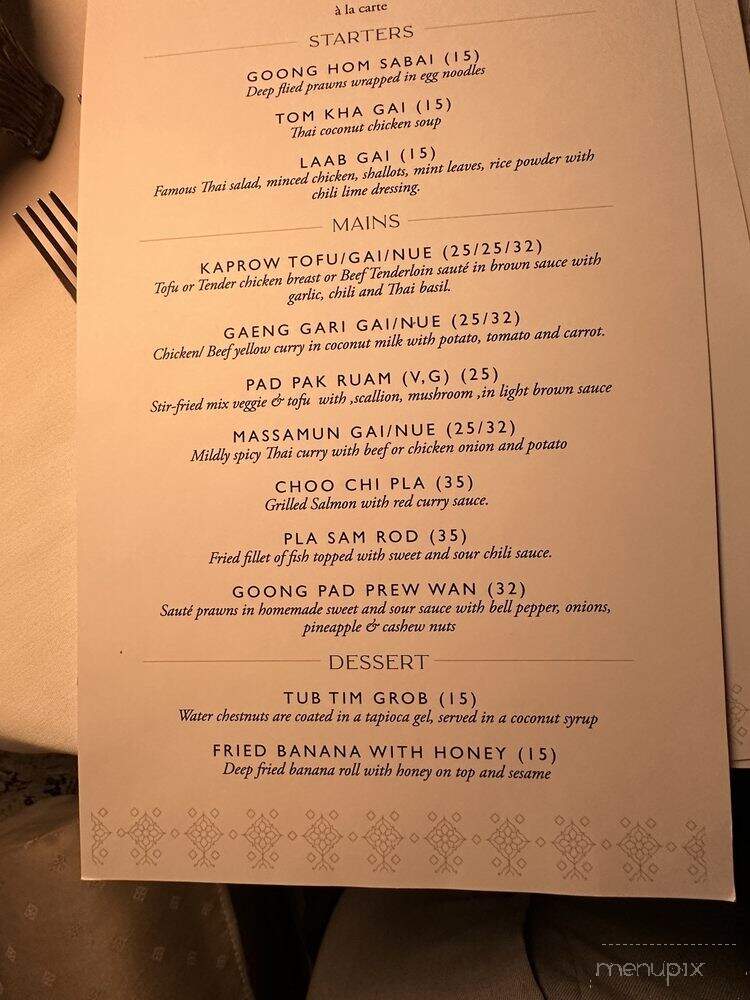 Niramit - Bennington, VT menu_pic