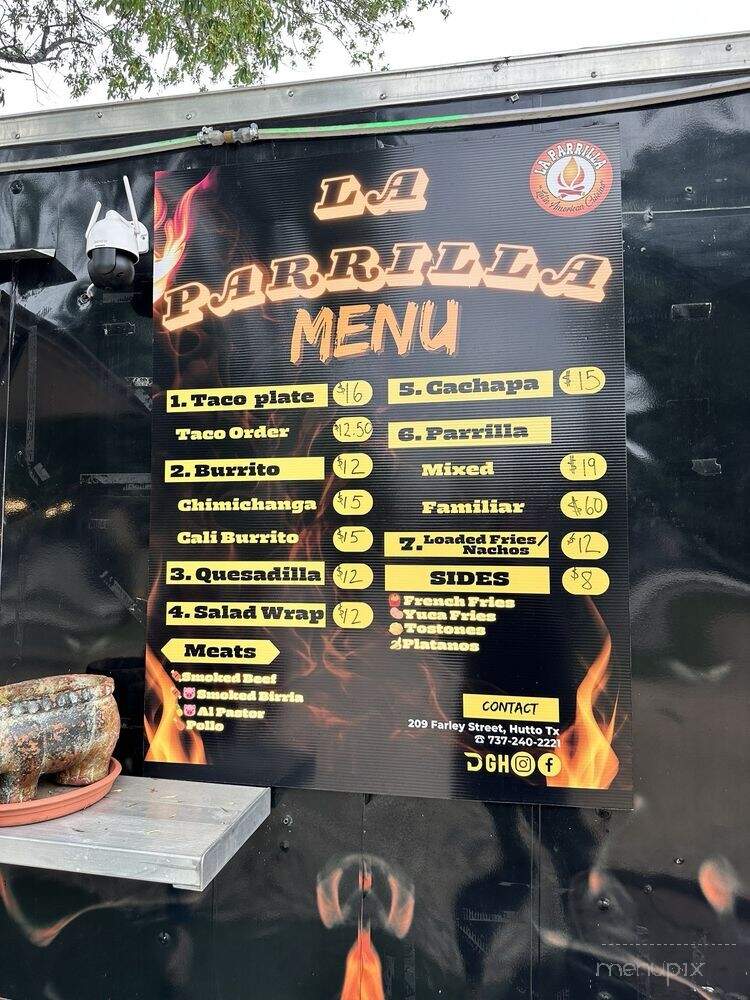 La Parrilla LAC - Hutto, TX menu_pic