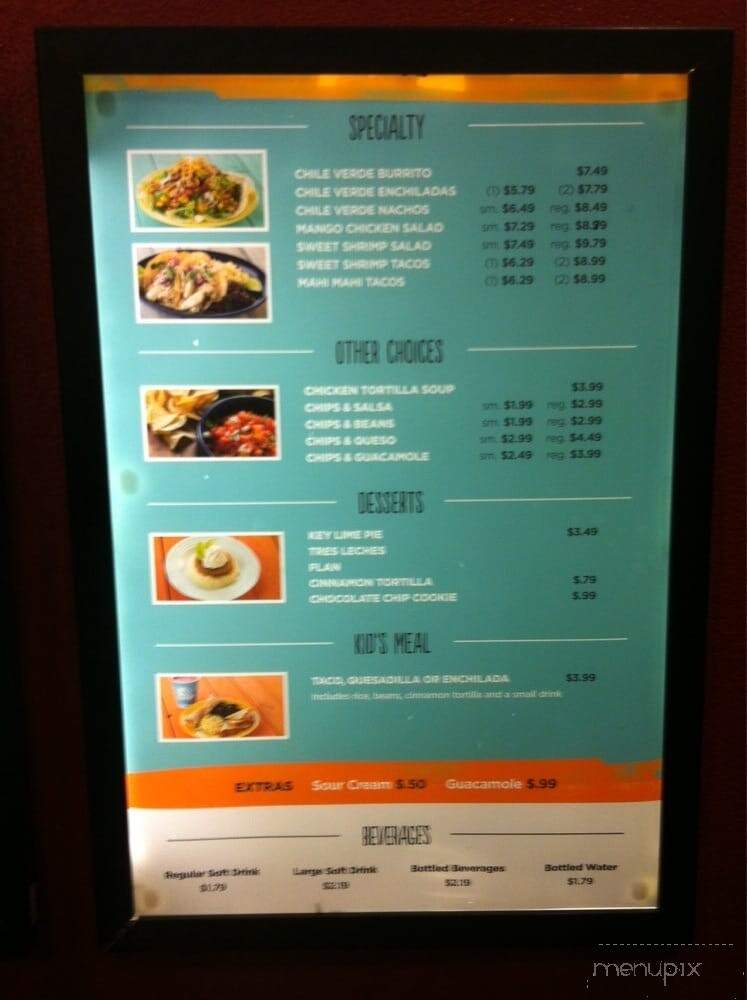 Costa Vida - Cedar City, UT menu_pic