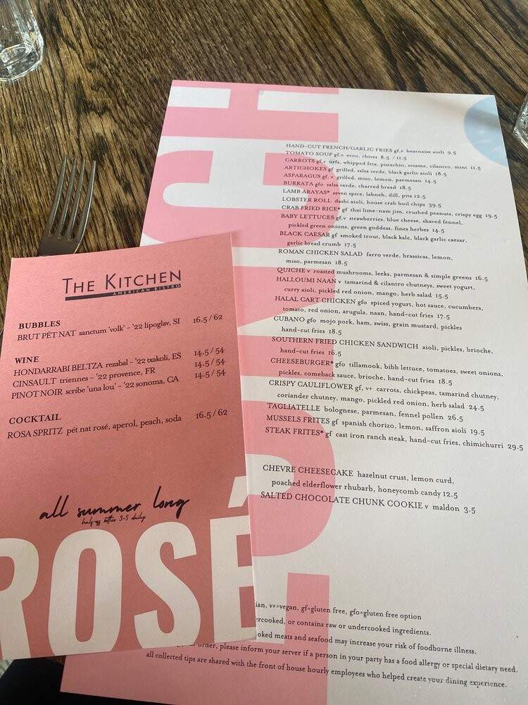 The Kitchen American Bistro - Denver, CO menu_pic