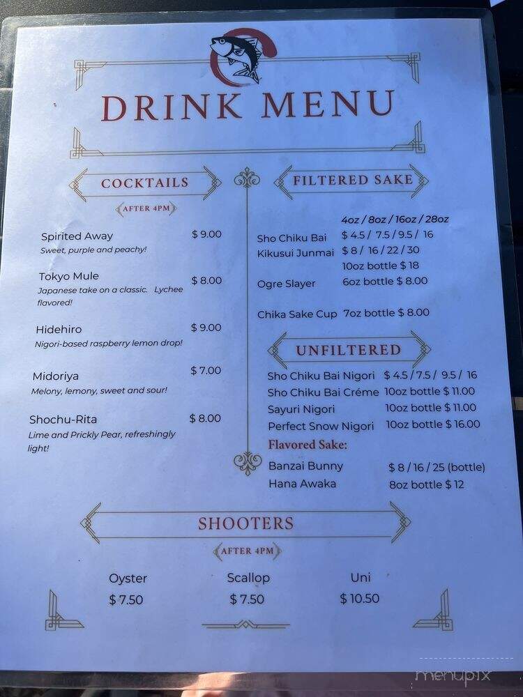 Izakaya Ichiban - Chico, CA menu_pic