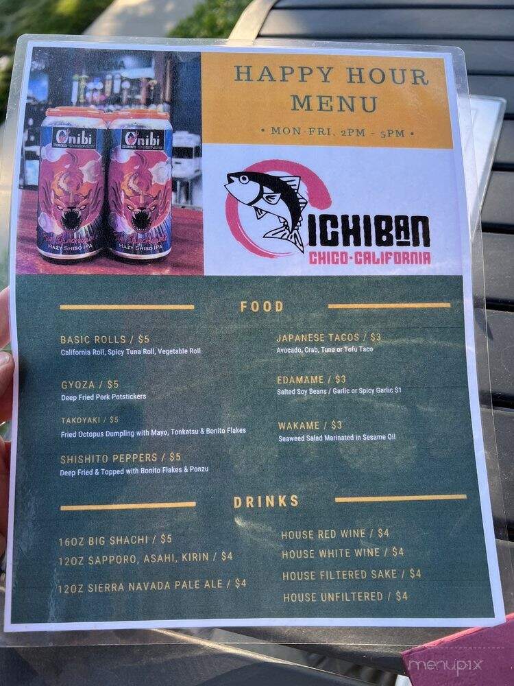 Izakaya Ichiban - Chico, CA menu_pic