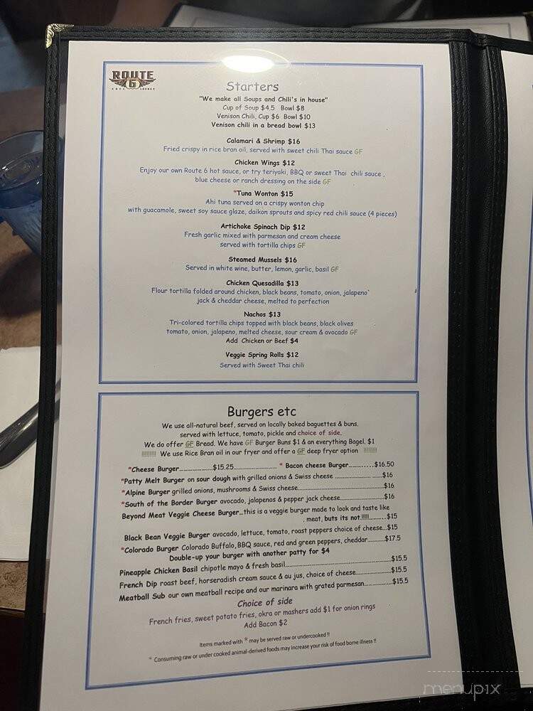 Route 6 Cafe - Avon, CO menu_pic