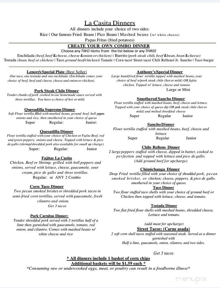 La Casita Salina - Salina, KS menu_pic
