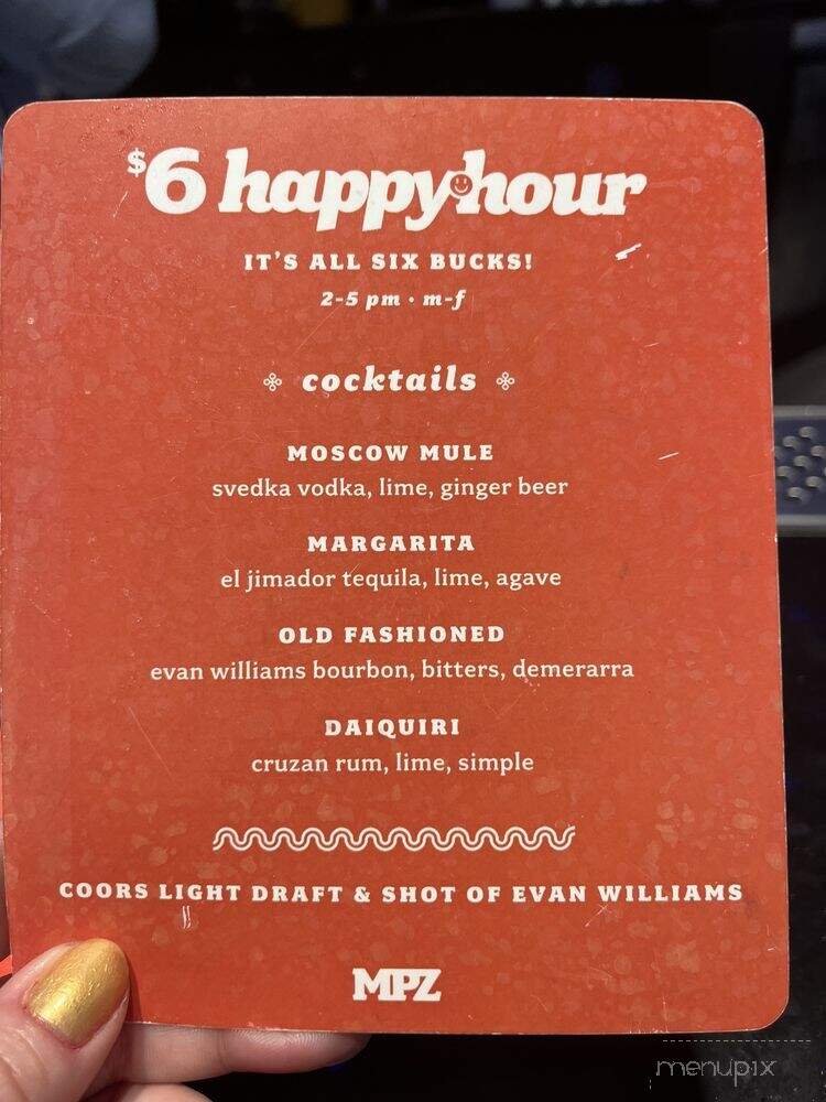 Milepost Zero - Denver, CO menu_pic