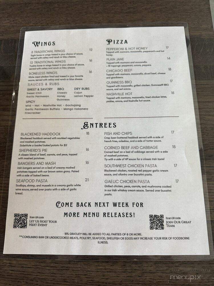 Good Times Arcade & Tavern - Garner, NC menu_pic