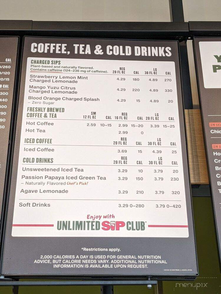 Panera Bread - Yucaipa, CA menu_pic