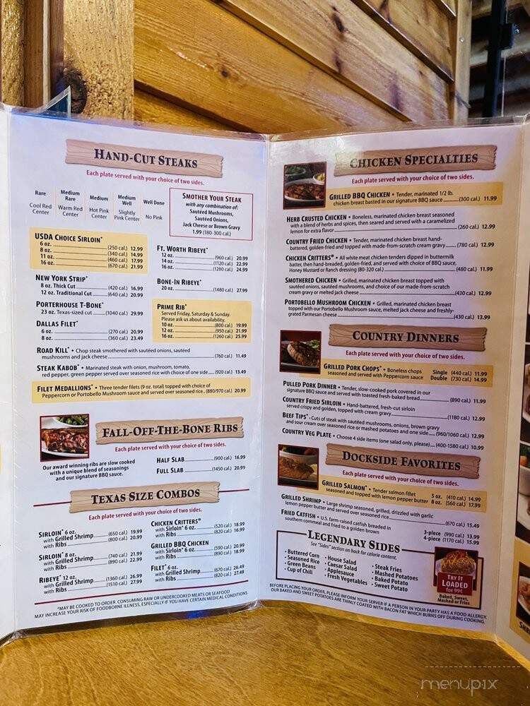 Texas Roadhouse - Lake City, FL menu_pic