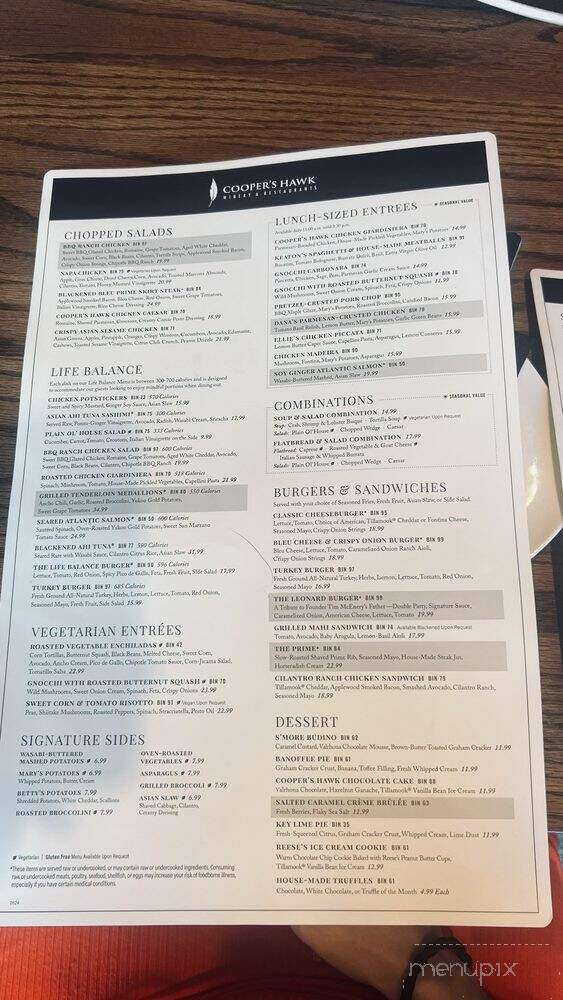 Cooper's Hawk Winery & Restaurant - Fort Myers, FL menu_pic