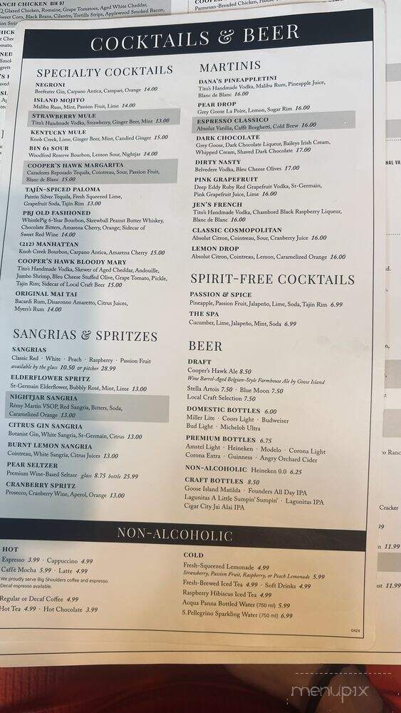 Cooper's Hawk Winery & Restaurant - Fort Myers, FL menu_pic