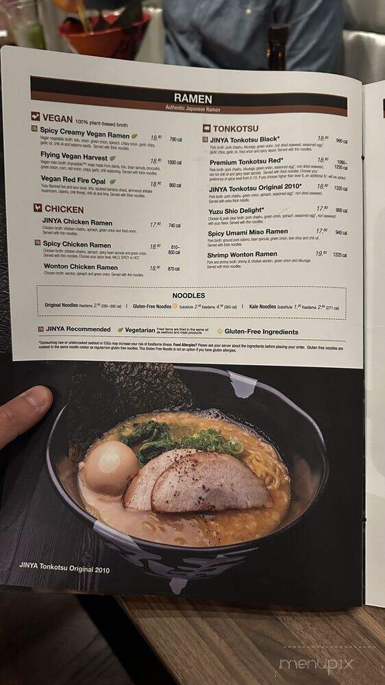 JINYA Ramen Bar - Canoga Park, CA menu_pic