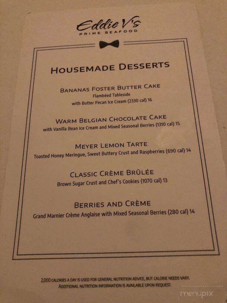 Eddie V's Prime Seafood - Boca Raton, FL menu_pic