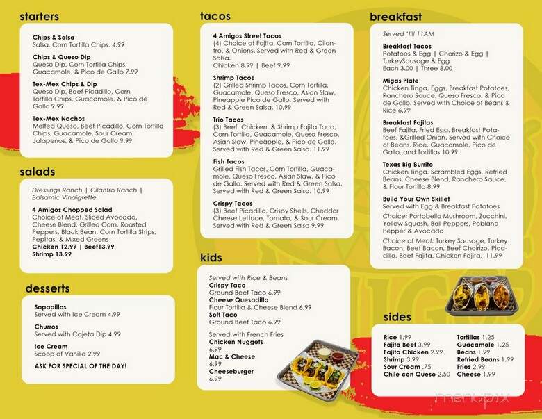 4 Amigos Mexican Restaurant & Catering - Pearland, TX menu_pic