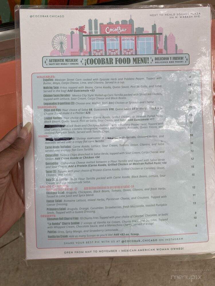 CocoBar - Chicago, IL menu_pic
