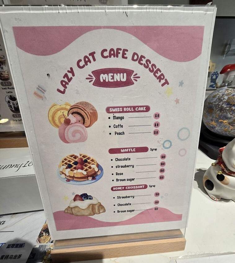 Lazy Cat Cafe - Scarborough, ON menu_pic