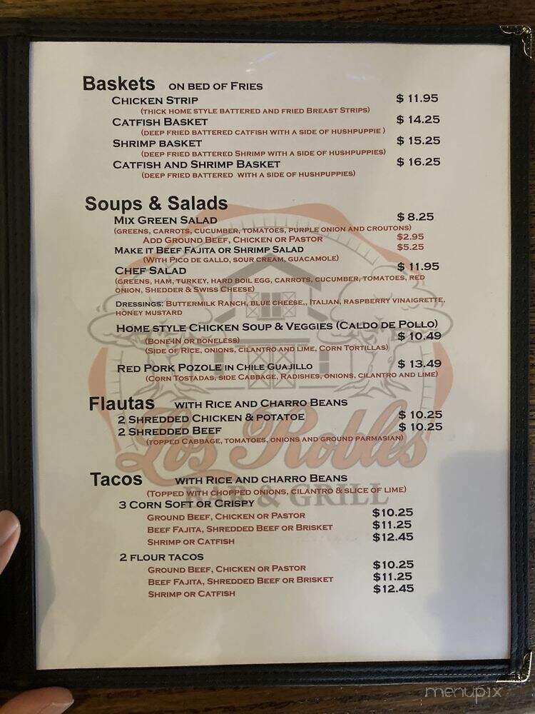 Los Robles Bar and Grill - Houston, TX menu_pic