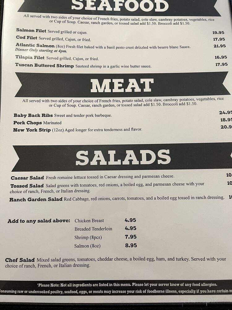 Carlos Cuisine Family Restaurant - Richmond, IN menu_pic