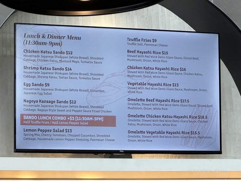 Asa Cafe and Bakery - San Diego, CA menu_pic