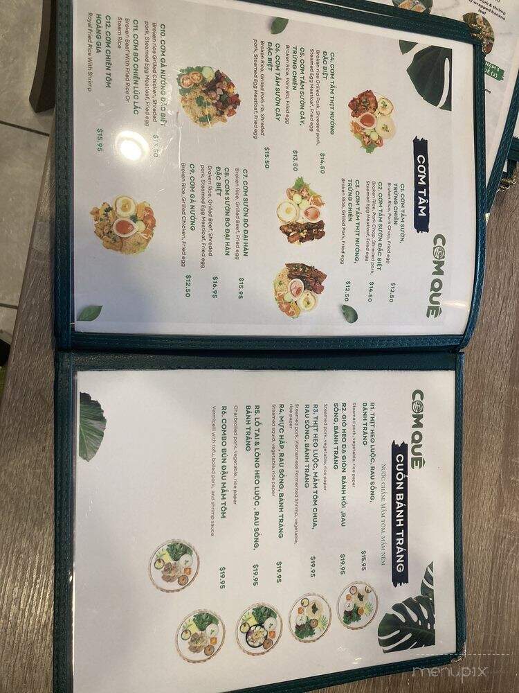 Com Que - Houston, TX menu_pic