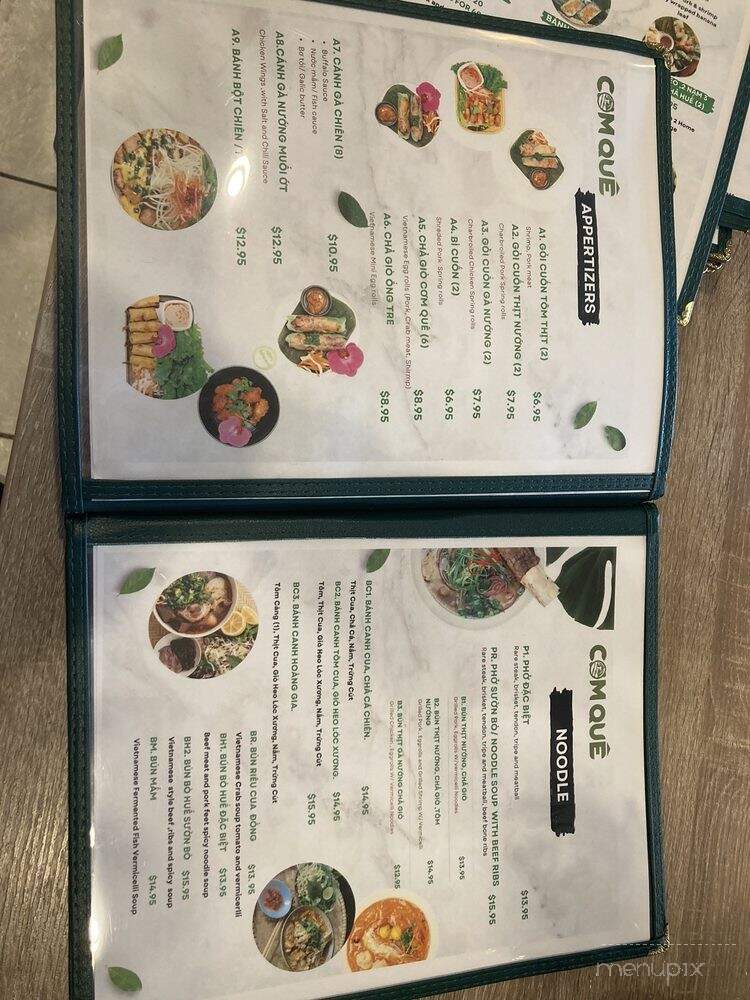 Com Que - Houston, TX menu_pic