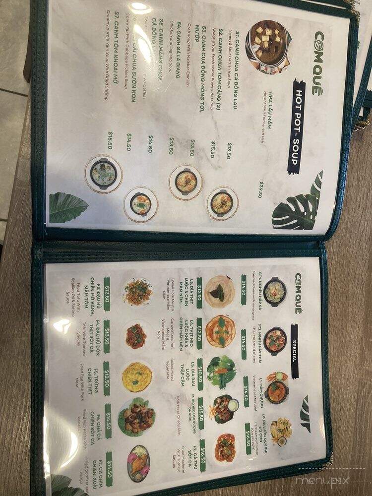 Com Que - Houston, TX menu_pic